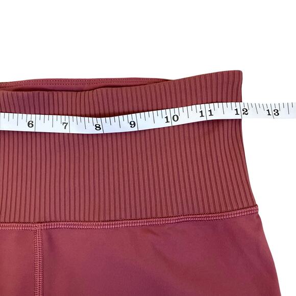 Vuori Sz S Rib Studio Short 6” High Rise Biker Shorts Dusty Mauve Stretchy Soft - Picture 9 of 15
